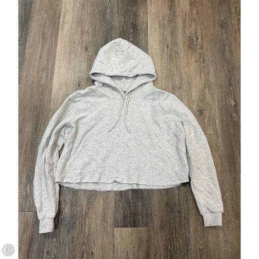 Sweatshirt Hoodie By Brandy Melville In Grey, Size: S