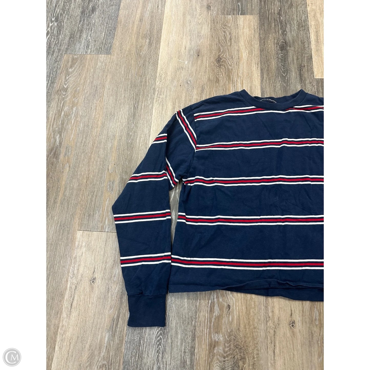 Top Long Sleeve By Brandy Melville In Blue Red & White, Size: S