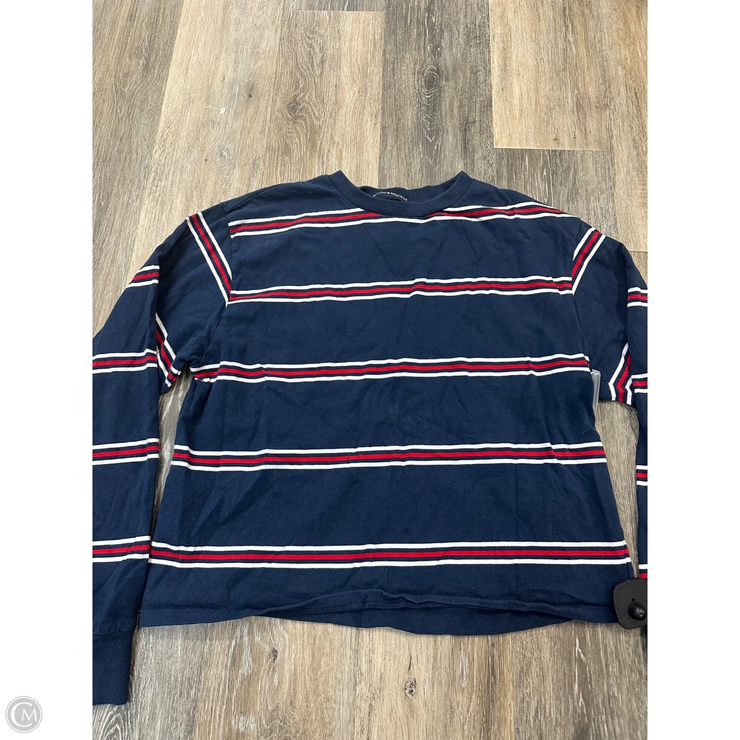 Top Long Sleeve By Brandy Melville In Blue Red & White, Size: S