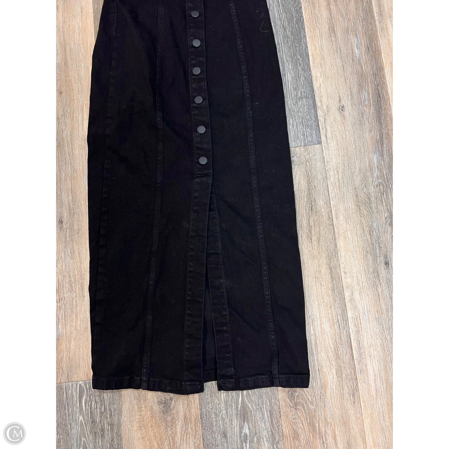 Dress Casual Midi By Zara In Black Denim, Size: S