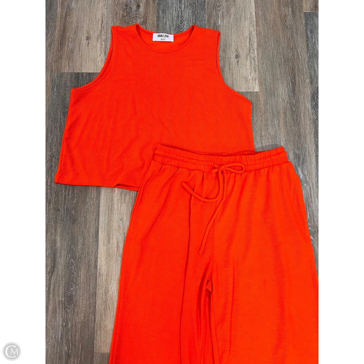 Lounge Set Pants By Double Zero In Orange, Size: L