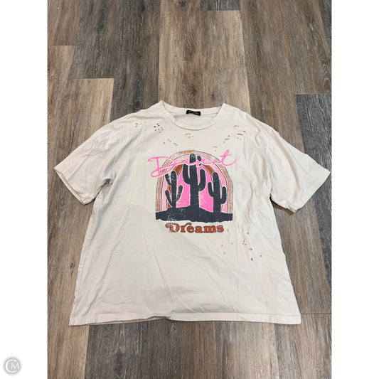 Top Short Sleeve By Zutter In Cream, Size: L