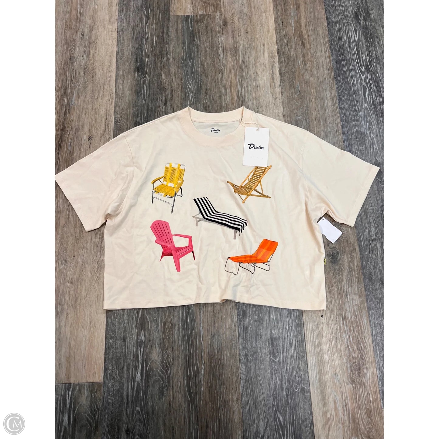 Top Short Sleeve By Duvin In Multi-colored, Size: L