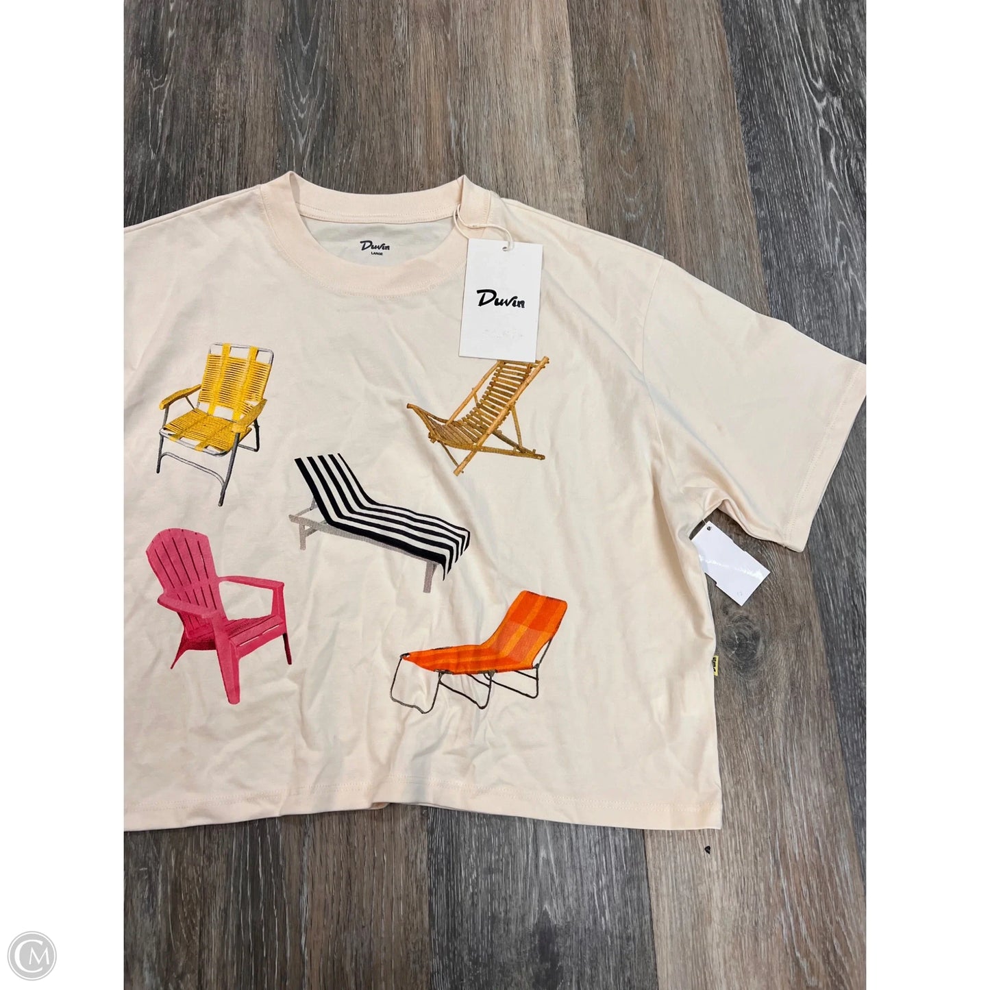 Top Short Sleeve By Duvin In Multi-colored, Size: L