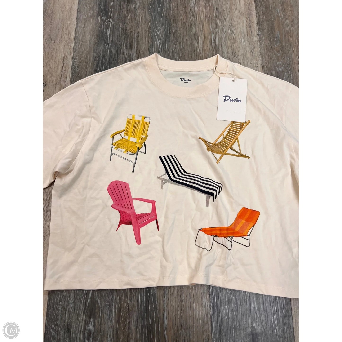 Top Short Sleeve By Duvin In Multi-colored, Size: L