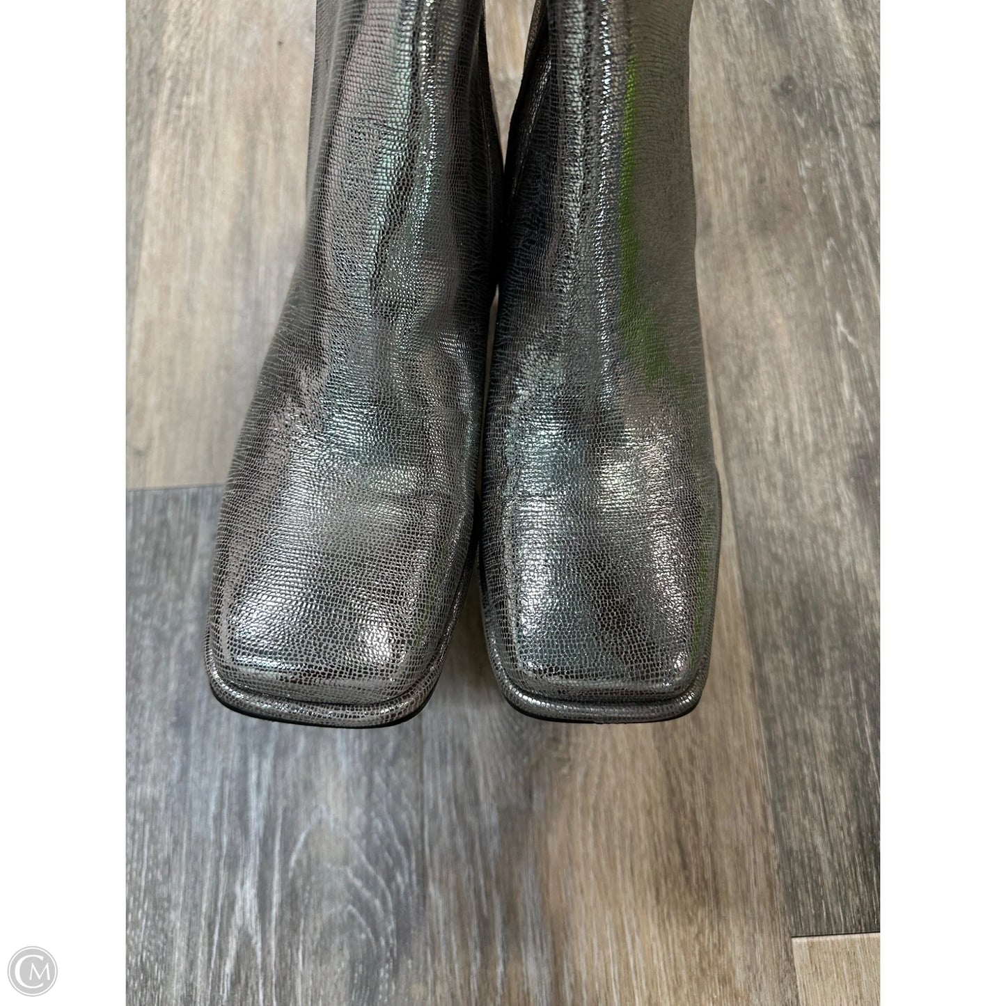 Boots Ankle Heels By Sam Edelman In Silver, Size: 8.5