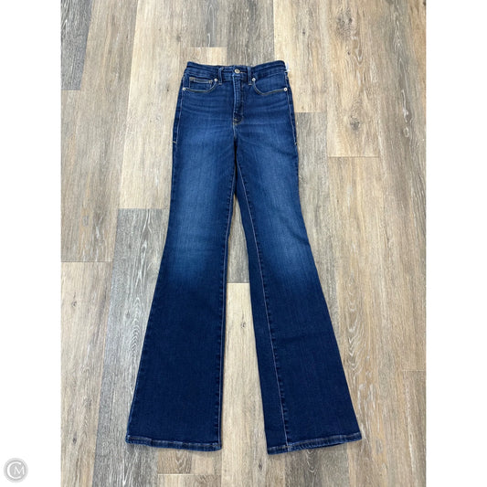 Jeans Boot Cut By Good American In Blue Denim, Size: 4