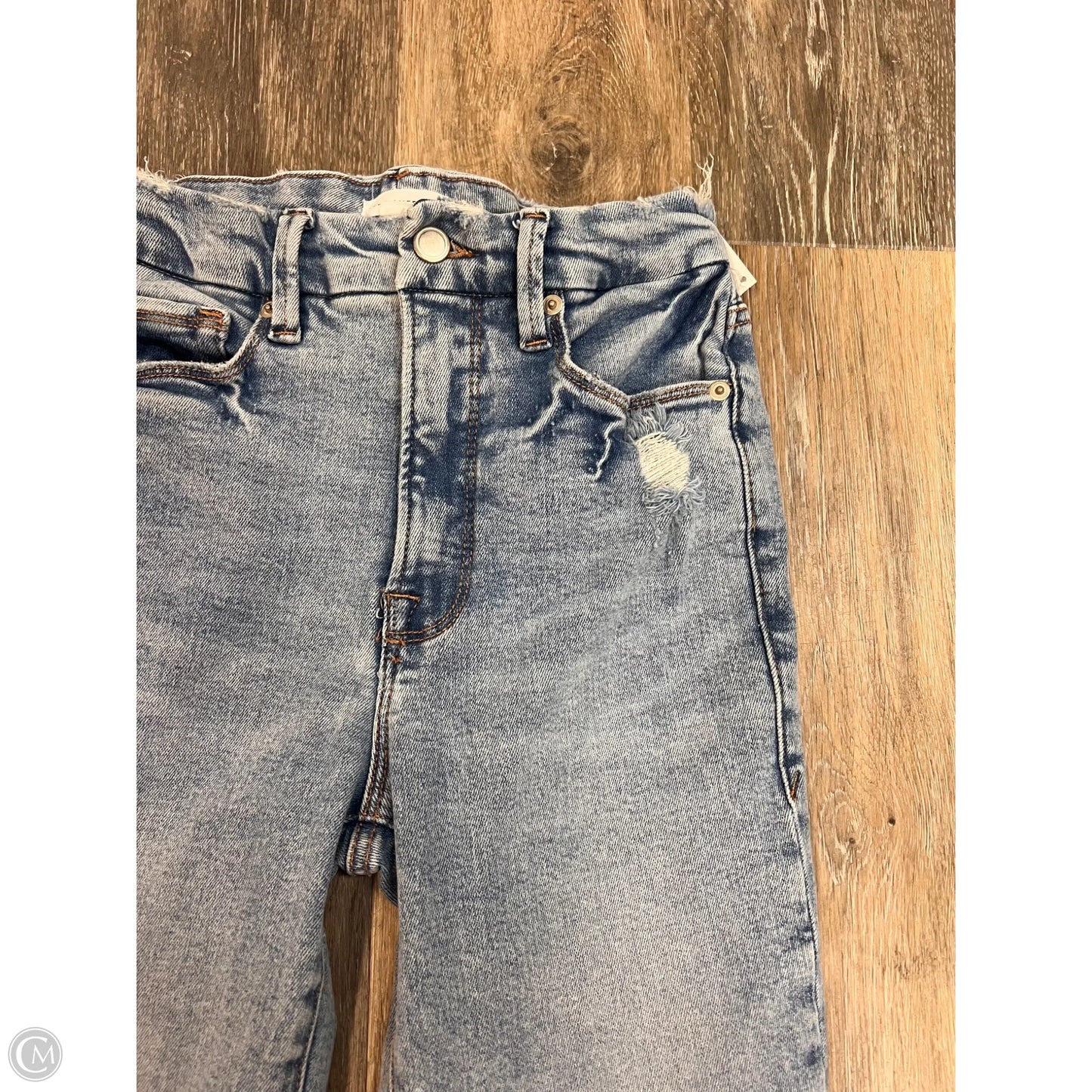 Jeans Flared By Good American In Blue Denim, Size: 4/27