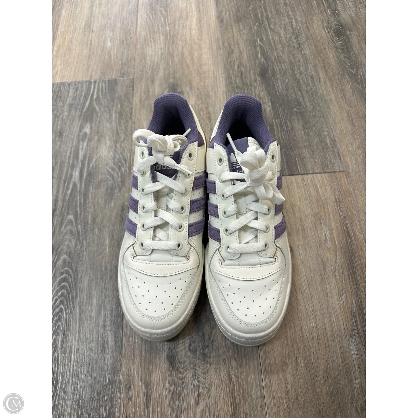 Shoes Sneakers By Adidas In Purple & White, Size: 8