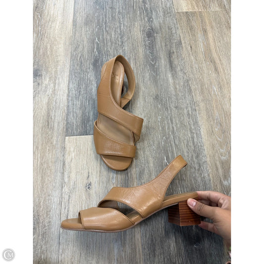 Sandals Heels Block By Aquatalia In Tan, Size: 8