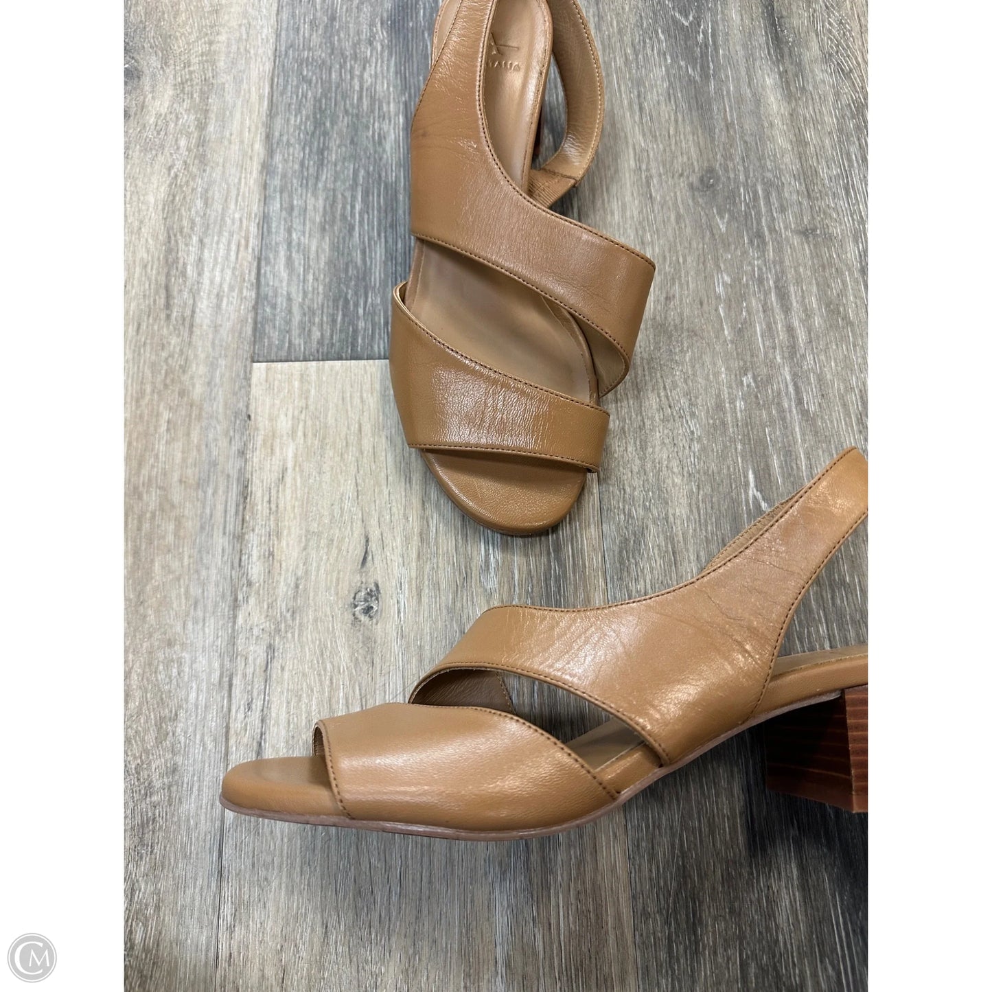 Sandals Heels Block By Aquatalia In Tan, Size: 8