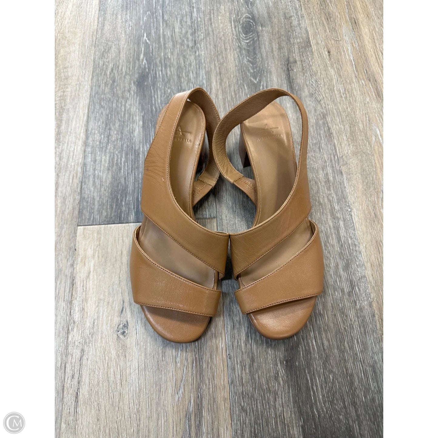 Sandals Heels Block By Aquatalia In Tan, Size: 8