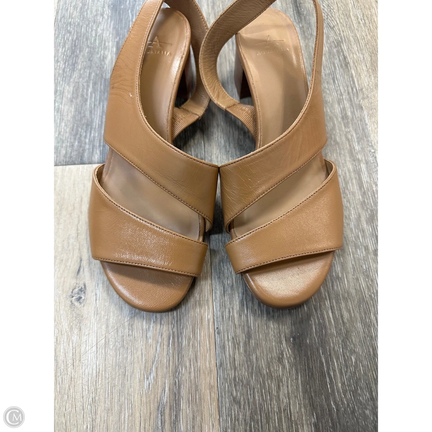 Sandals Heels Block By Aquatalia In Tan, Size: 8