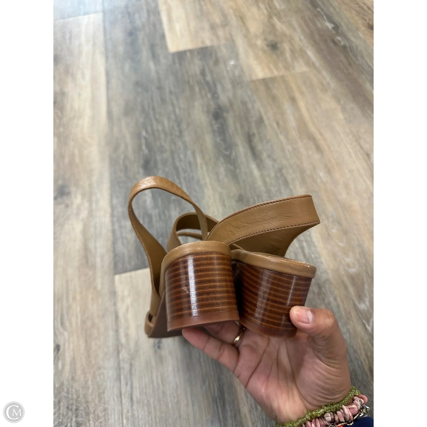 Sandals Heels Block By Aquatalia In Tan, Size: 8