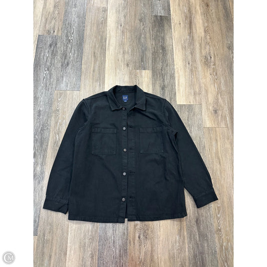 Jacket Denim By Gap In Black Denim, Size: L