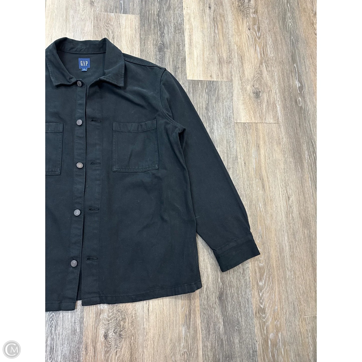 Jacket Denim By Gap In Black Denim, Size: L