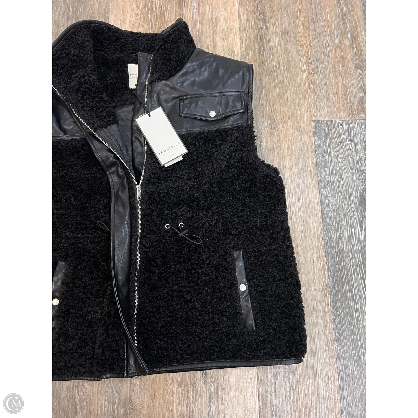 Vest Faux Fur & Sherpa By Bagatelle In Black, Size: L