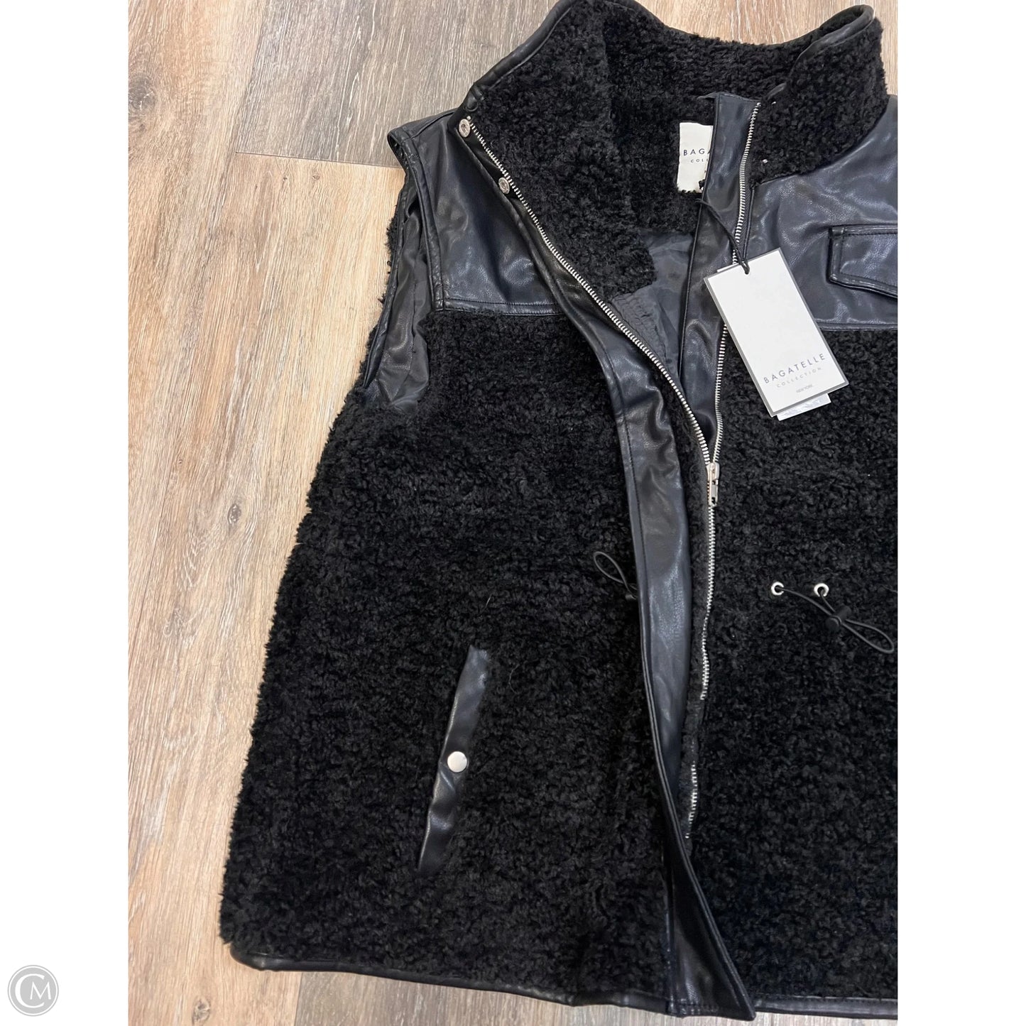Vest Faux Fur & Sherpa By Bagatelle In Black, Size: L