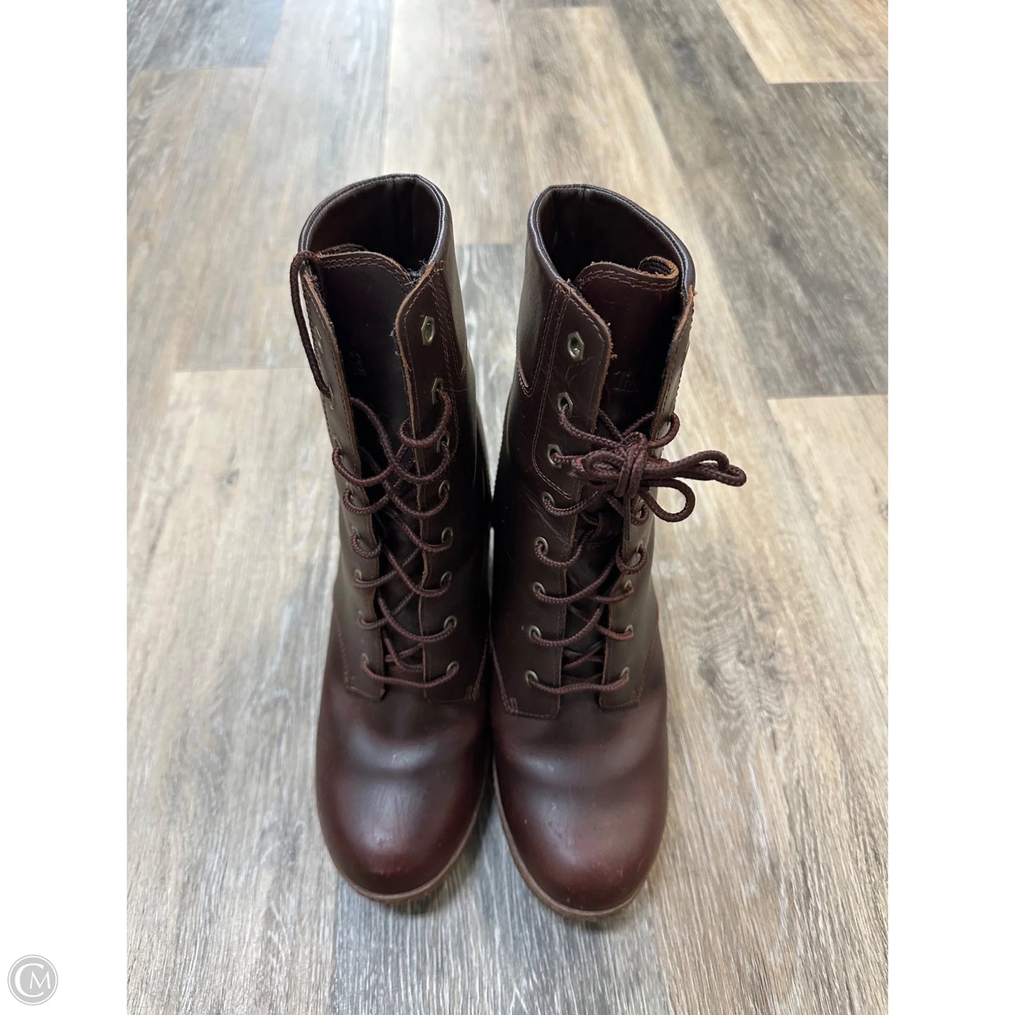 Boots Ankle Heels By Timberland In Brown, Size: 10