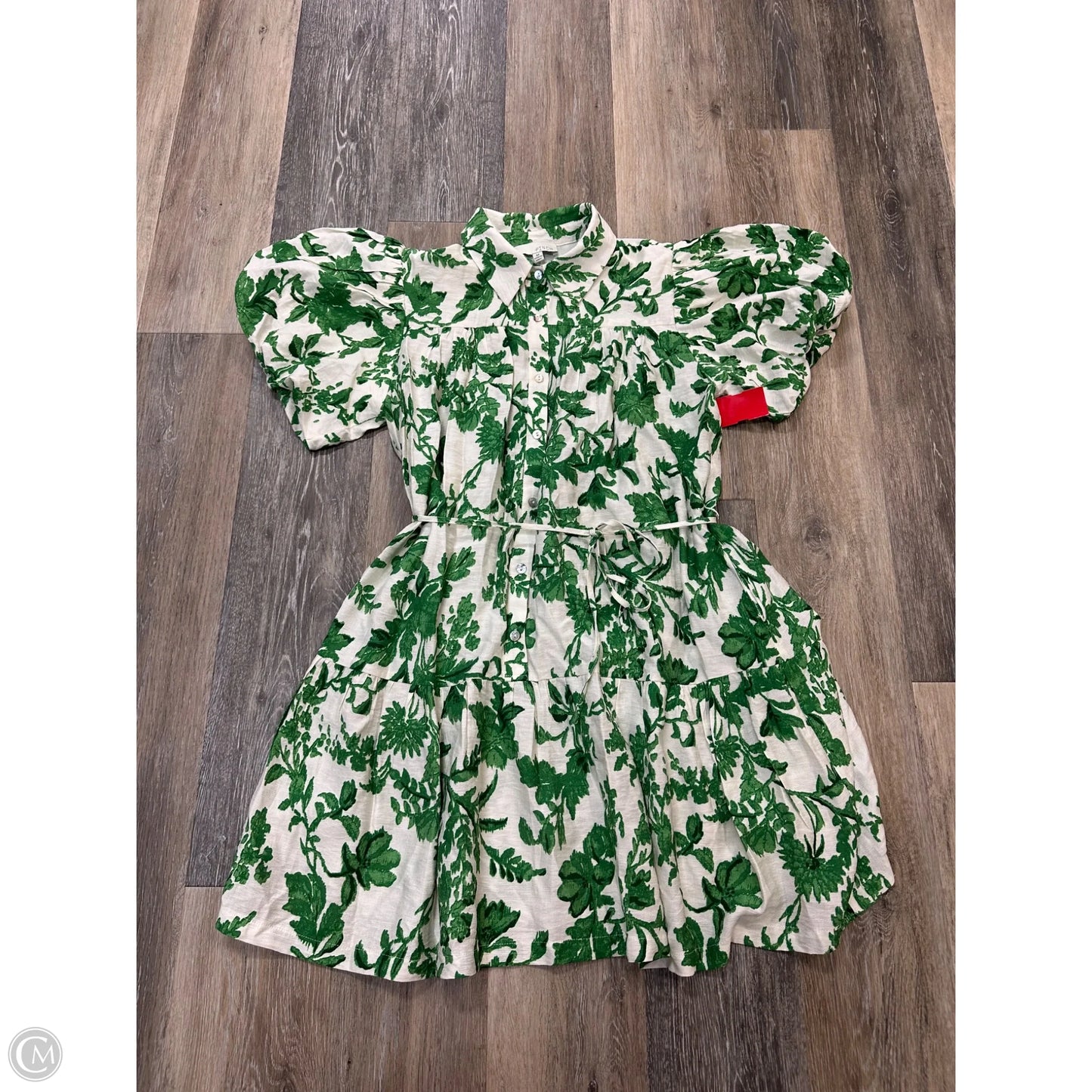 Dress Casual Short By Pinch In Green & White, Size: M