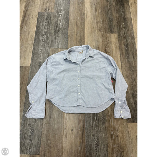Blouse Long Sleeve By Faherty In Blue, Size: S