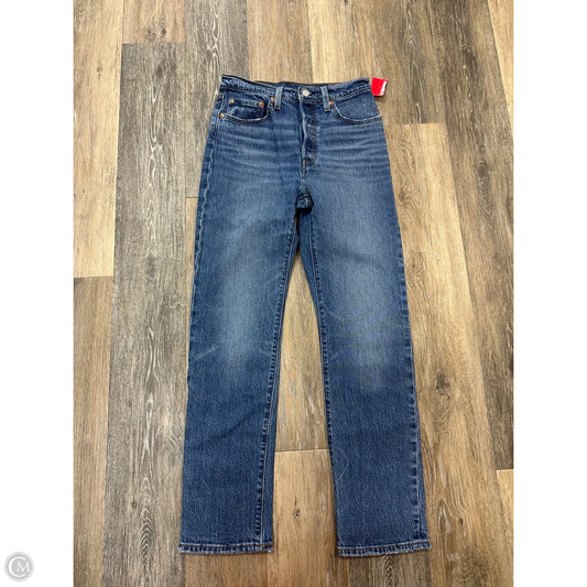 Jeans Straight By Levis In Blue Denim, Size: 2