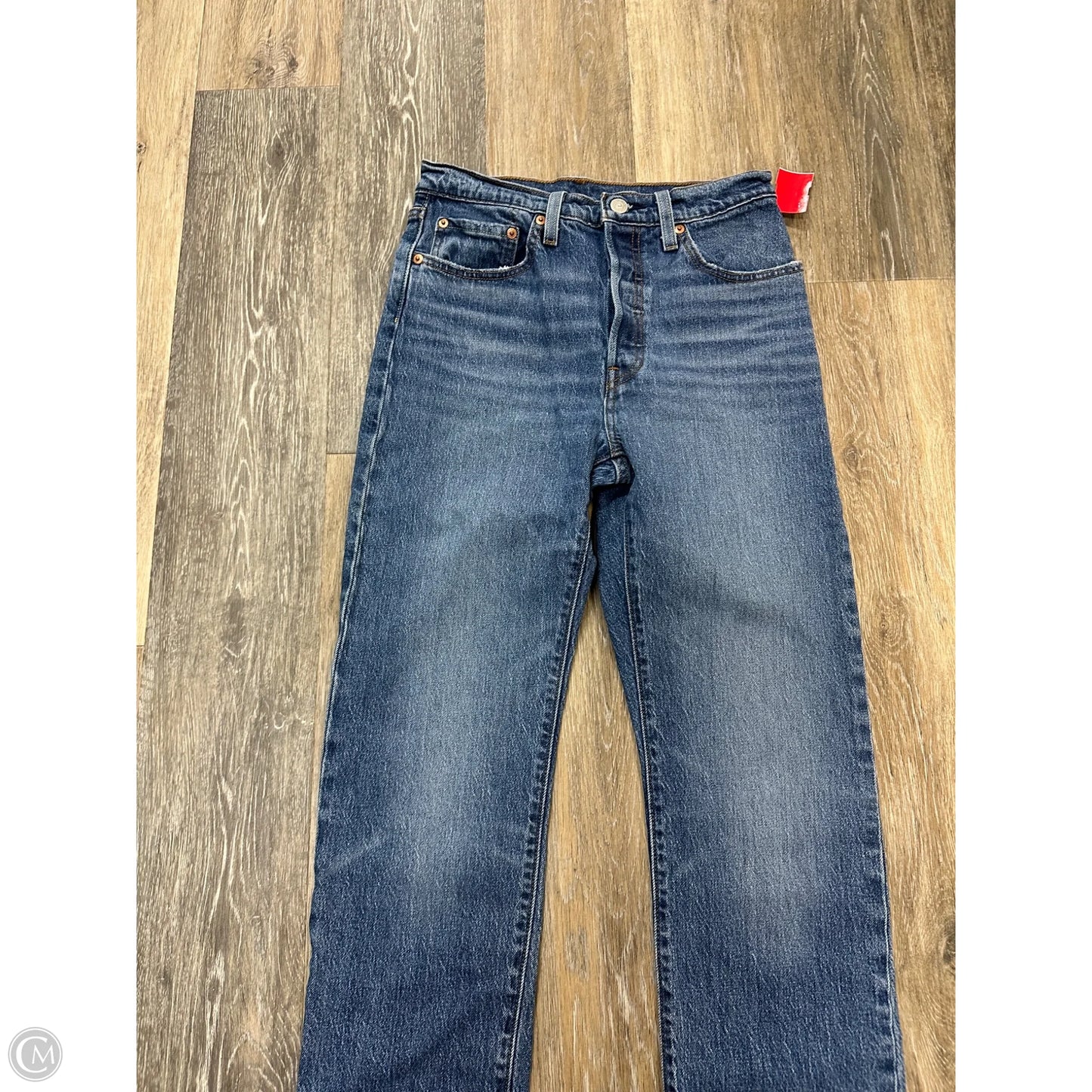 Jeans Straight By Levis In Blue Denim, Size: 2