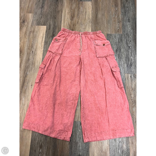 Pants Wide Leg By Oli & Hali In Pink, Size: M