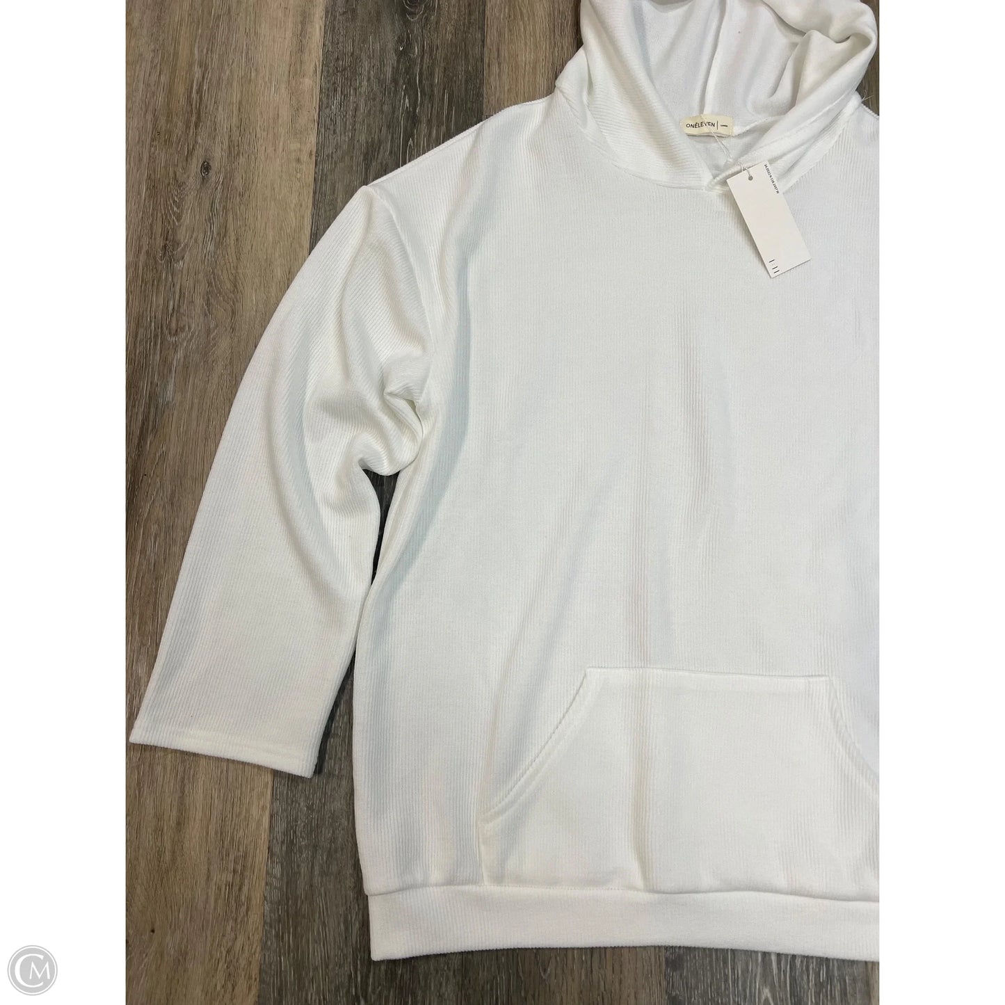 Sweatshirt Hoodie By OnEleven In White, Size: L