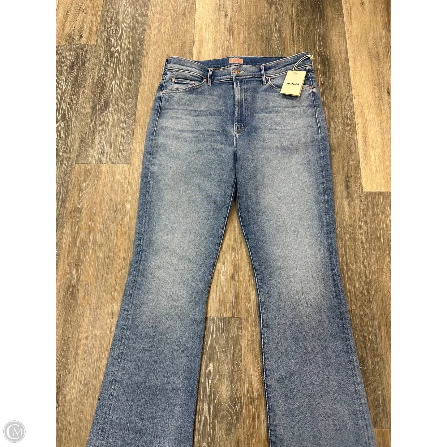 Jeans Flared By Mother In Blue Denim, Size: 16