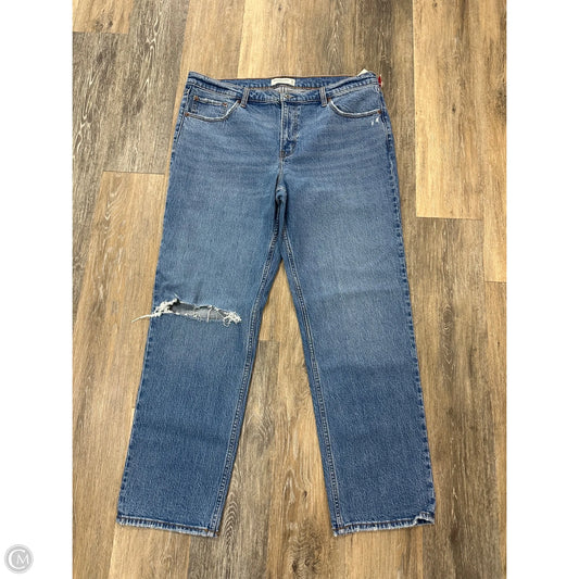 Jeans Straight By Abercrombie And Fitch In Blue Denim, Size: 16
