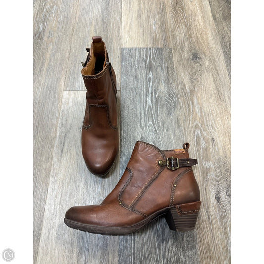 Boots Ankle Heels By Pikolinos In Brown, Size: 8