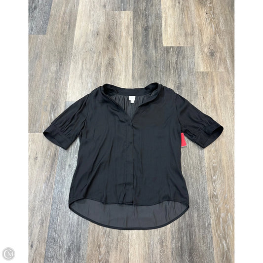 Blouse Short Sleeve By Roan + Ryan In Black, Size: S
