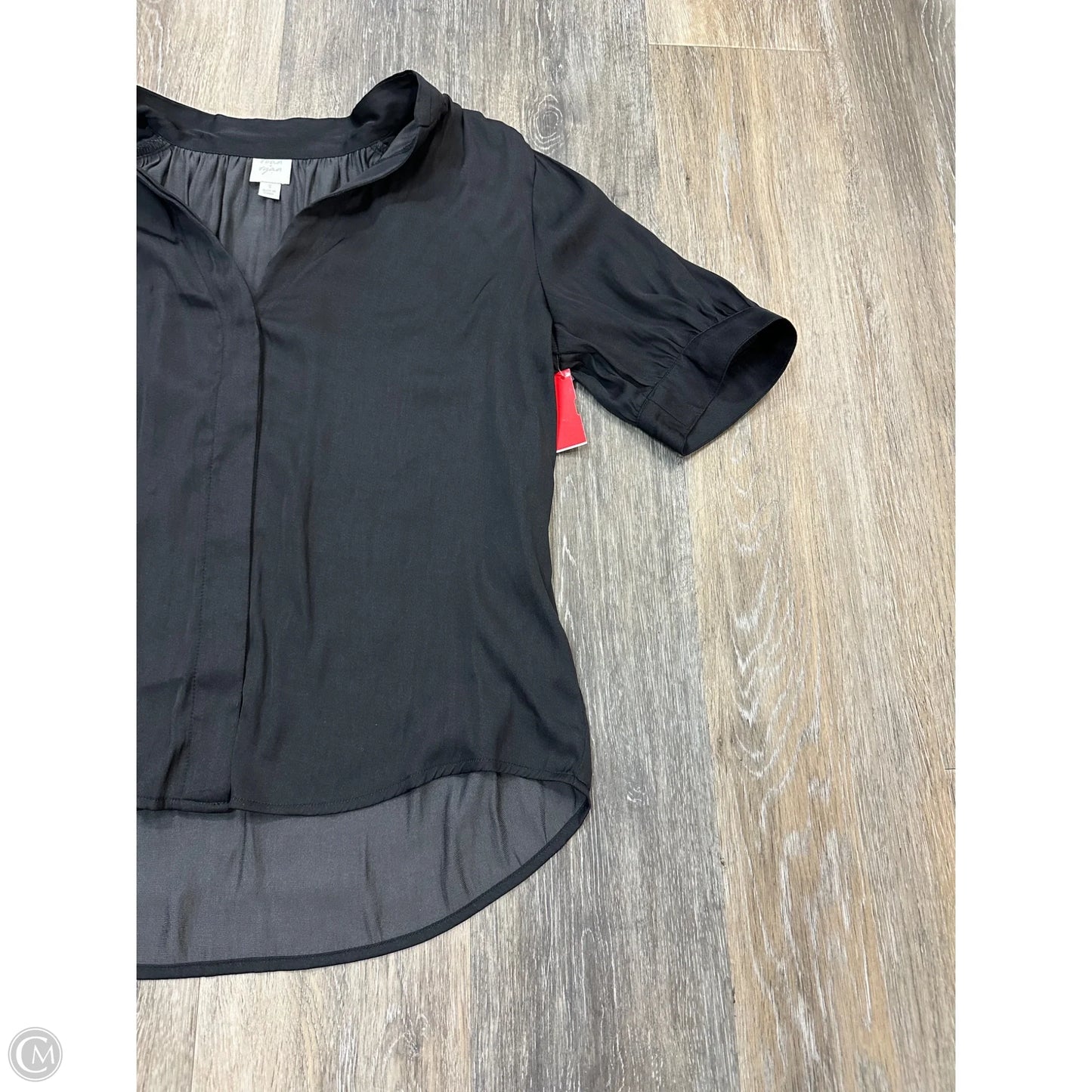 Blouse Short Sleeve By Roan + Ryan In Black, Size: S