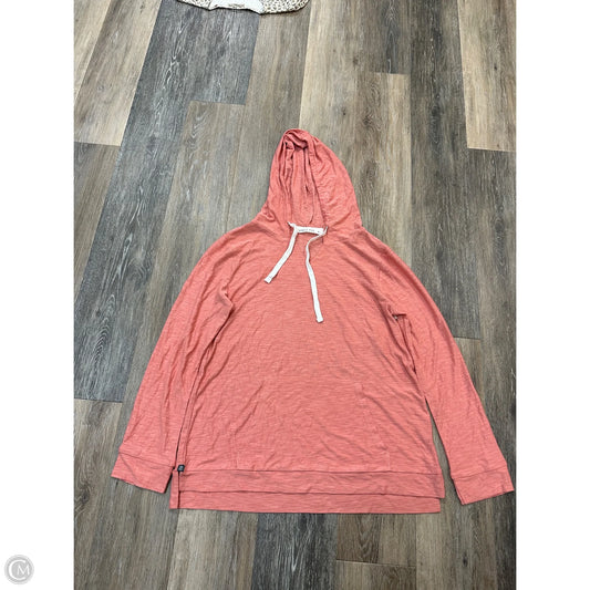 Athletic Top Long Sleeve Hoodie By Free Fly In Coral, Size: M