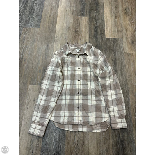 Blouse Long Sleeve By L.l. Bean In Polkadot Pattern, Size: M