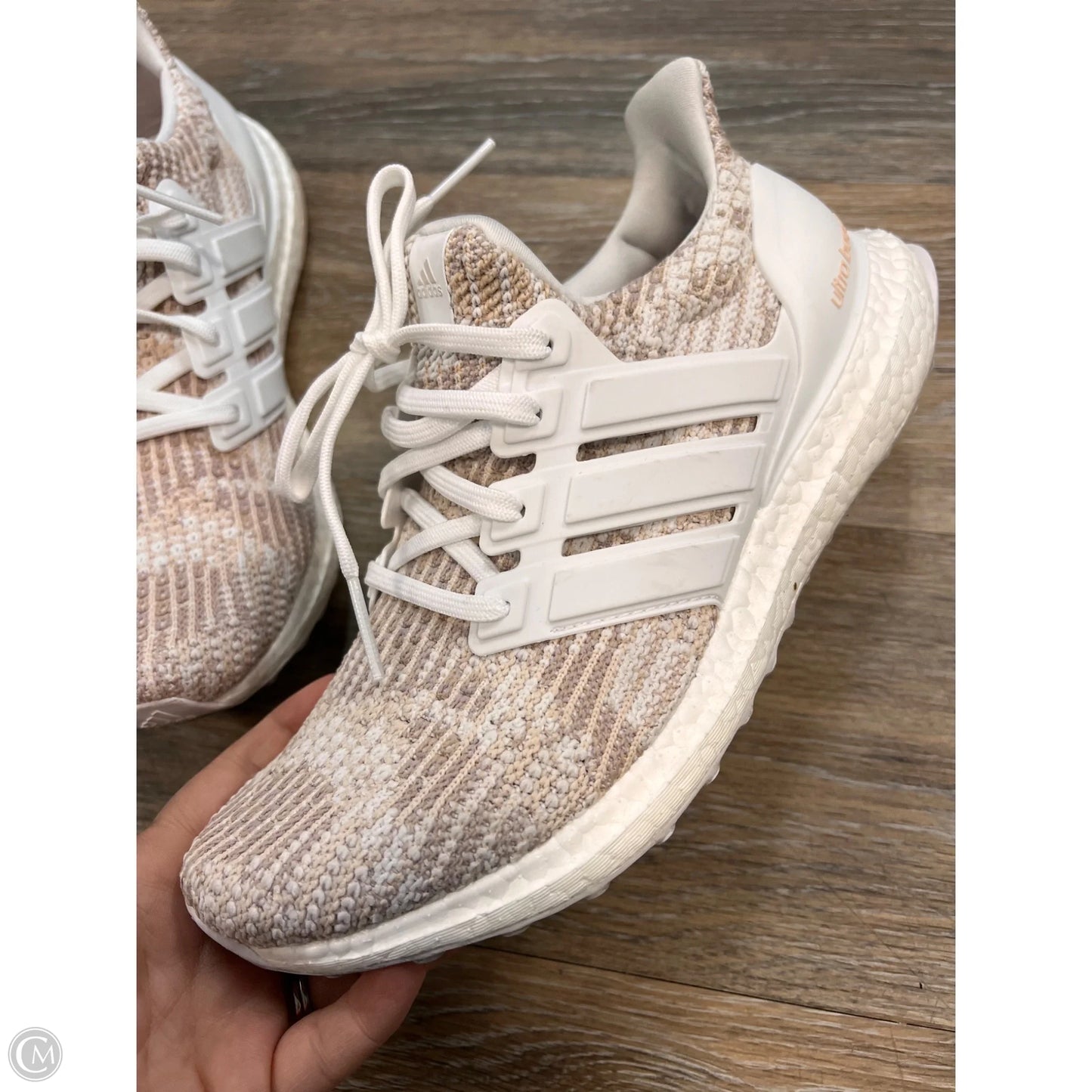 Shoes Athletic By Adidas In Cream & Tan, Size: 8