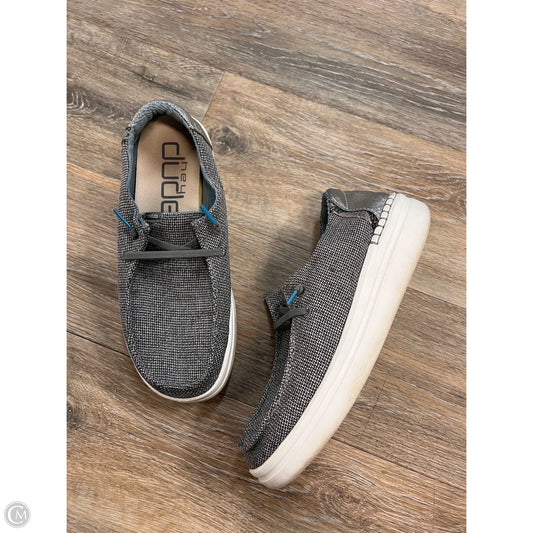 Shoes Flats By Hey Dude In Grey, Size: 7