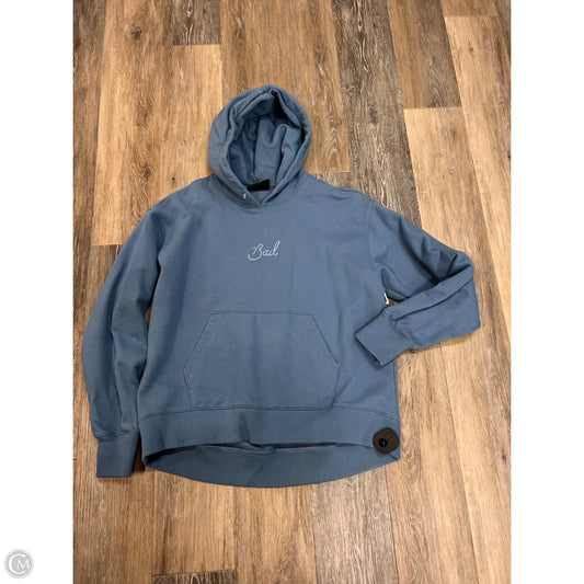 Athletic Sweatshirt Hoodie By Bad Birdie In Blue, Size: S