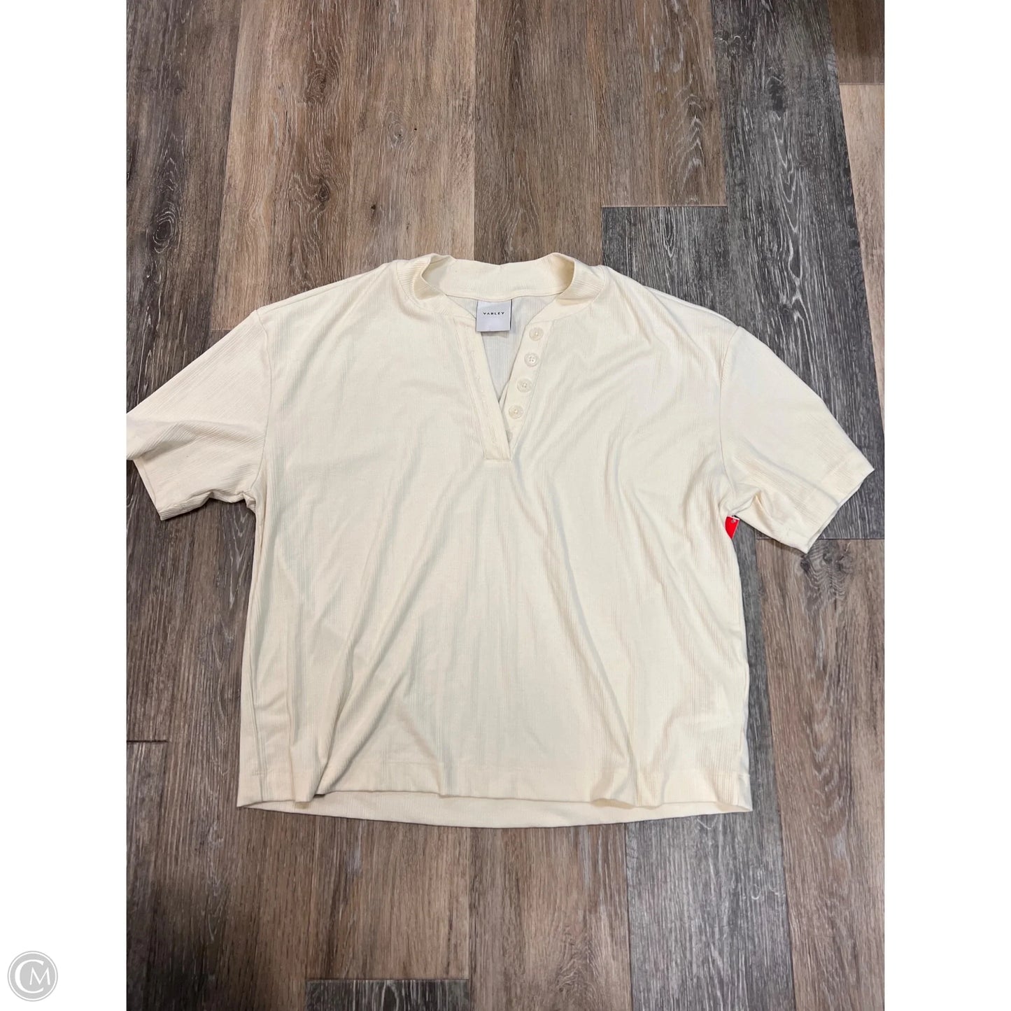 Top Short Sleeve By Varley In Yellow, Size: L