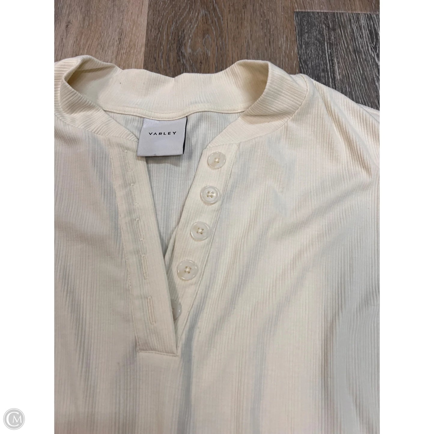Top Short Sleeve By Varley In Yellow, Size: L