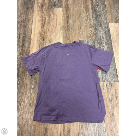 Athletic Top Short Sleeve By Nike Apparel In Purple, Size: M