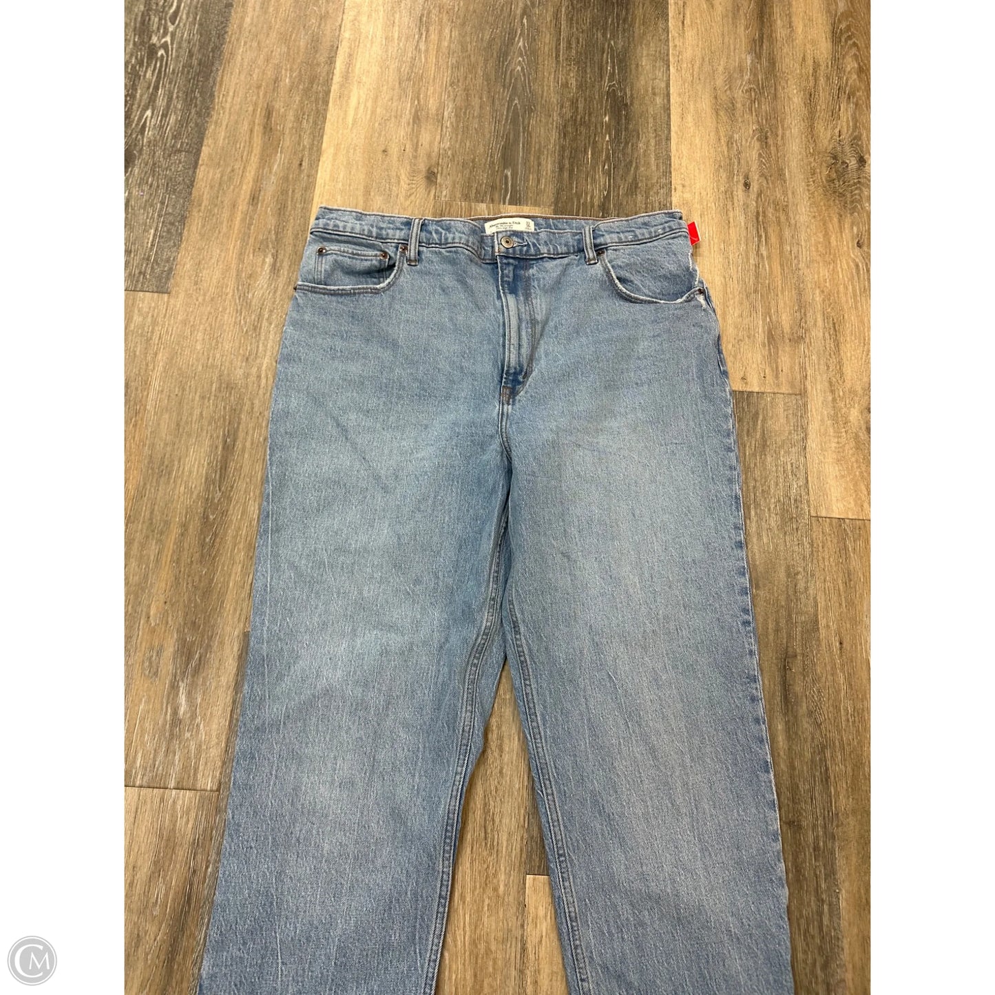 Jeans Straight By Abercrombie And Fitch In Blue Denim, Size: 16