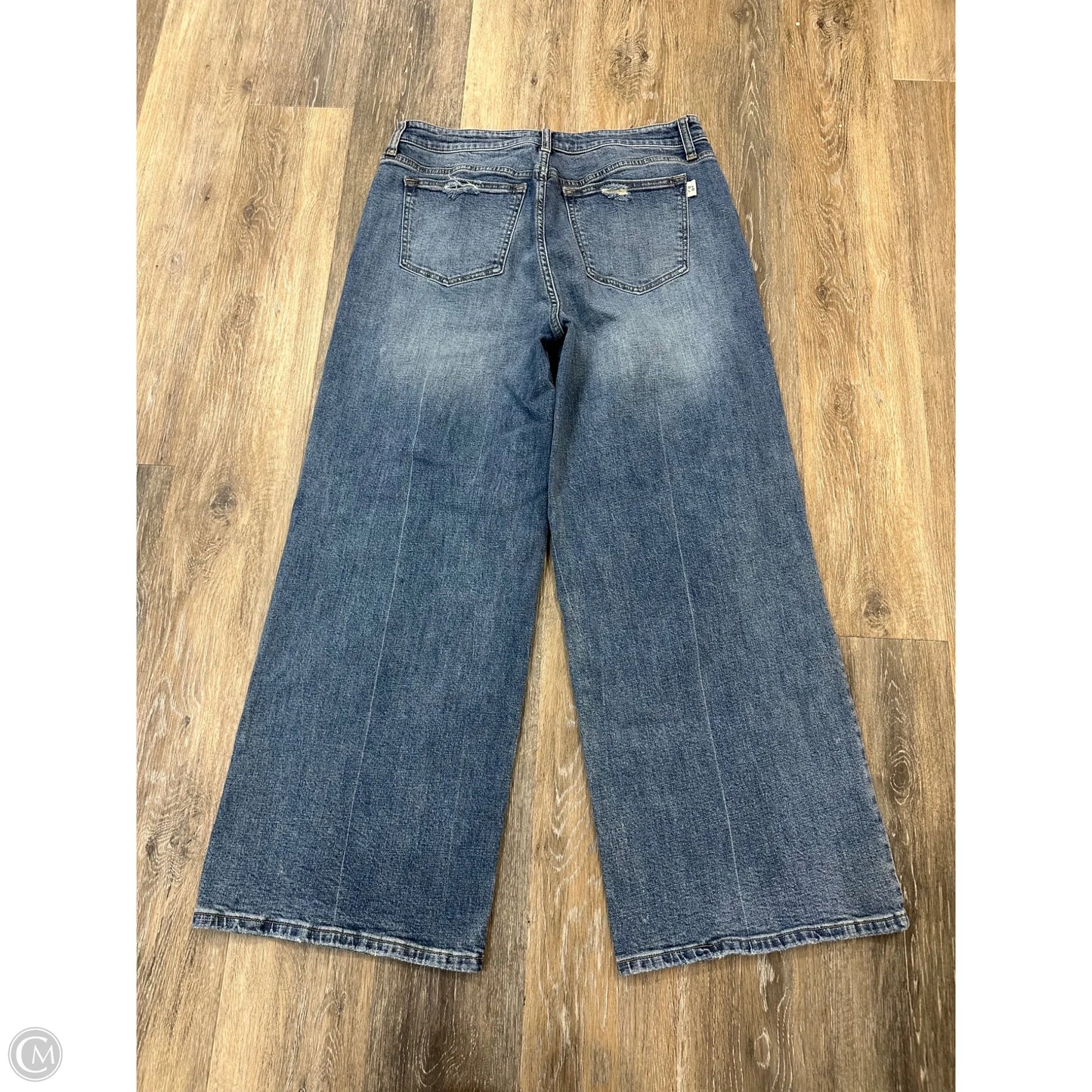 Jeans Wide Leg By Oliver Logan In Blue Denim, Size: 12
