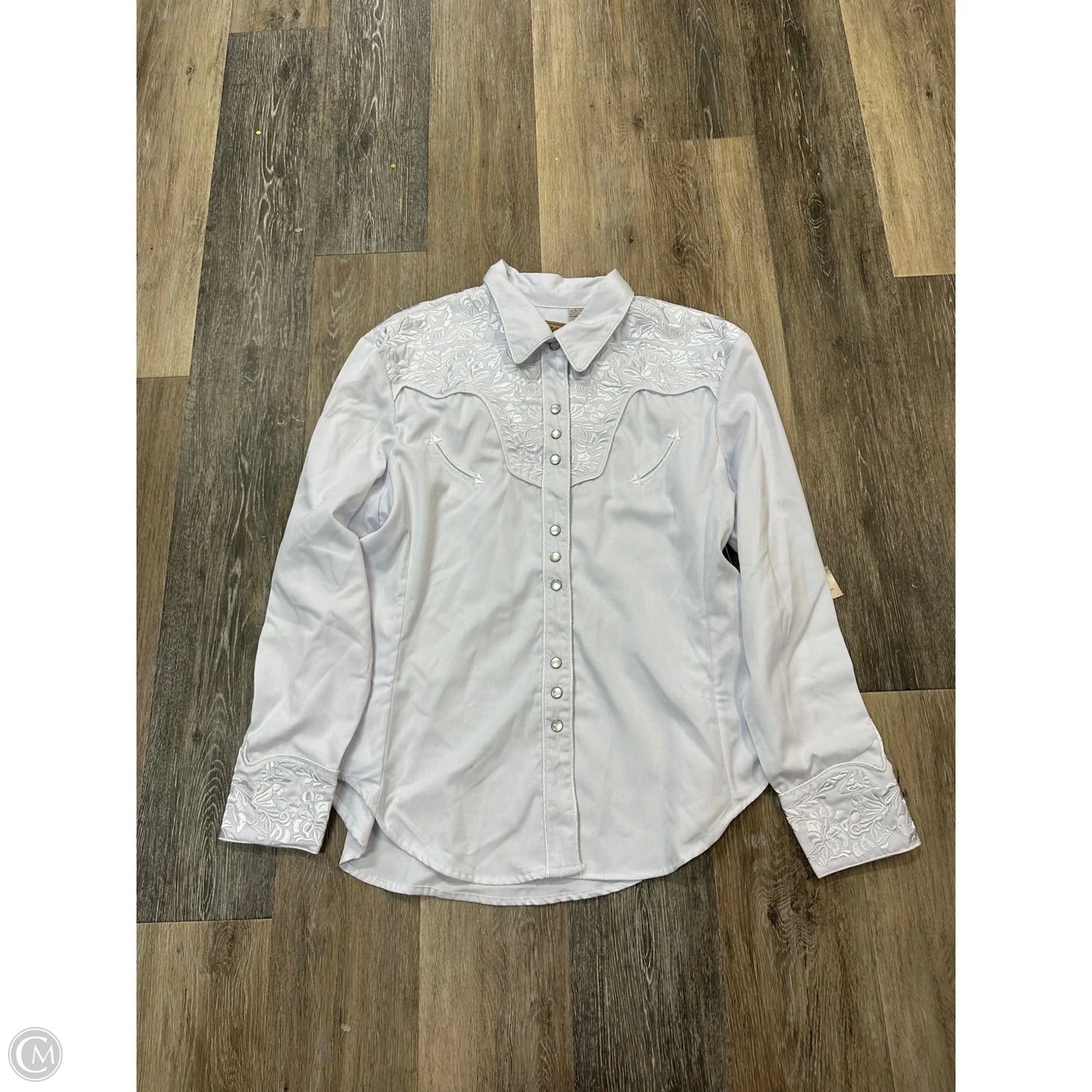 Blouse Long Sleeve By Scully In White, Size: Xxl