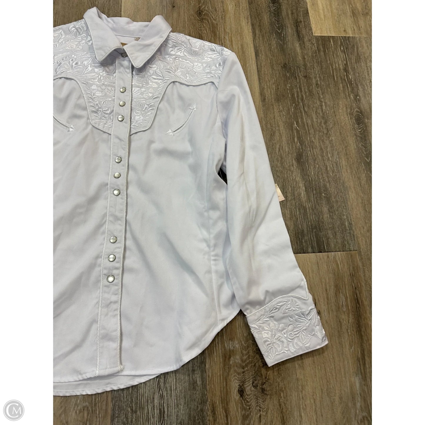 Blouse Long Sleeve By Scully In White, Size: Xxl
