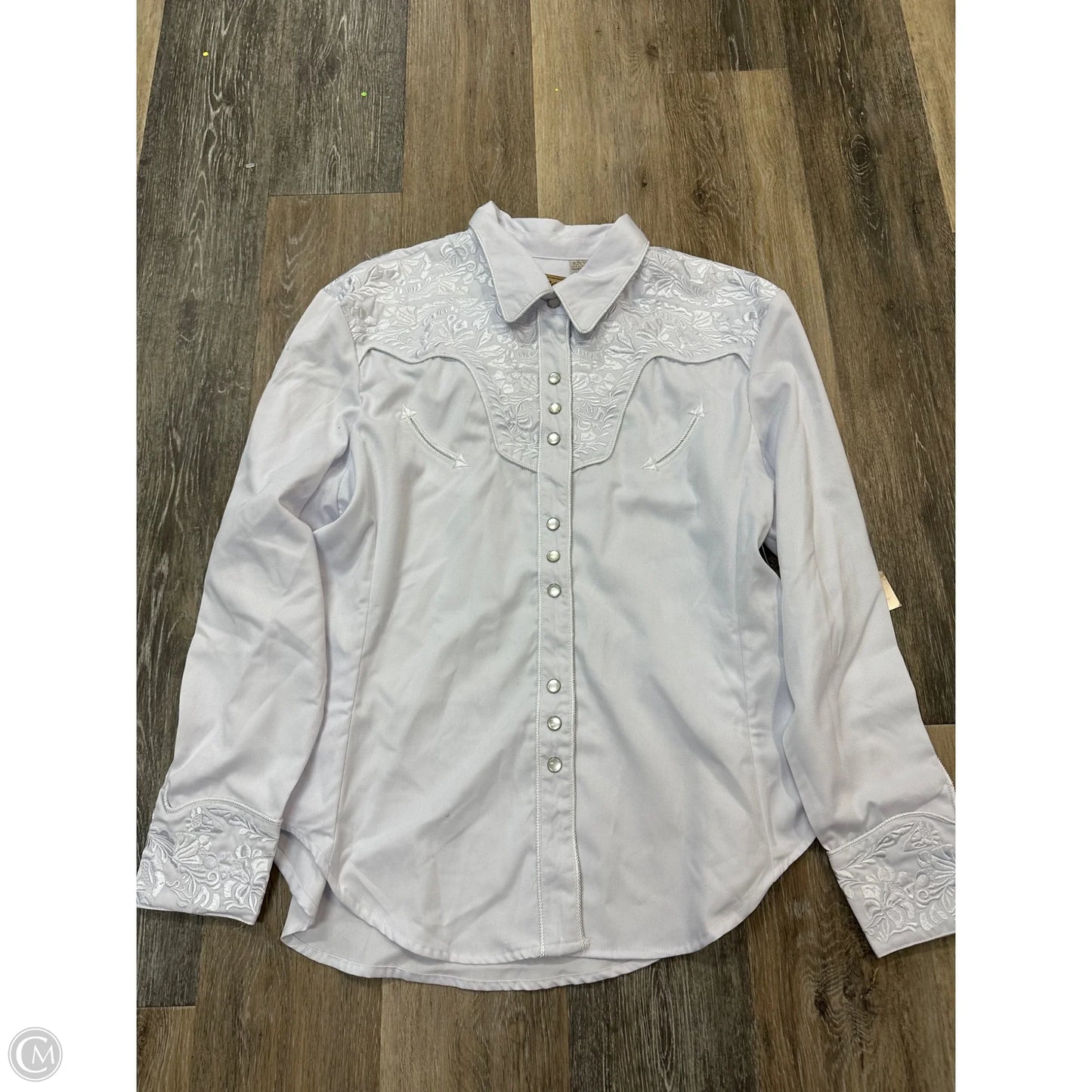 Blouse Long Sleeve By Scully In White, Size: Xxl