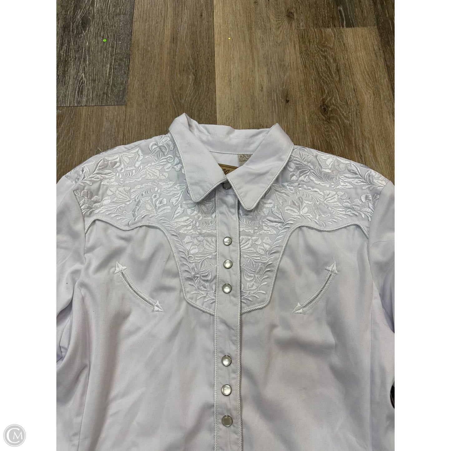 Blouse Long Sleeve By Scully In White, Size: Xxl