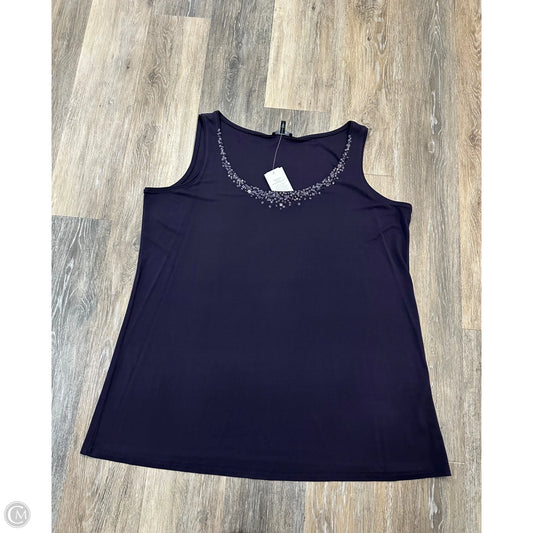 Top Sleeveless By Eileen Fisher In Purple, Size: 1x