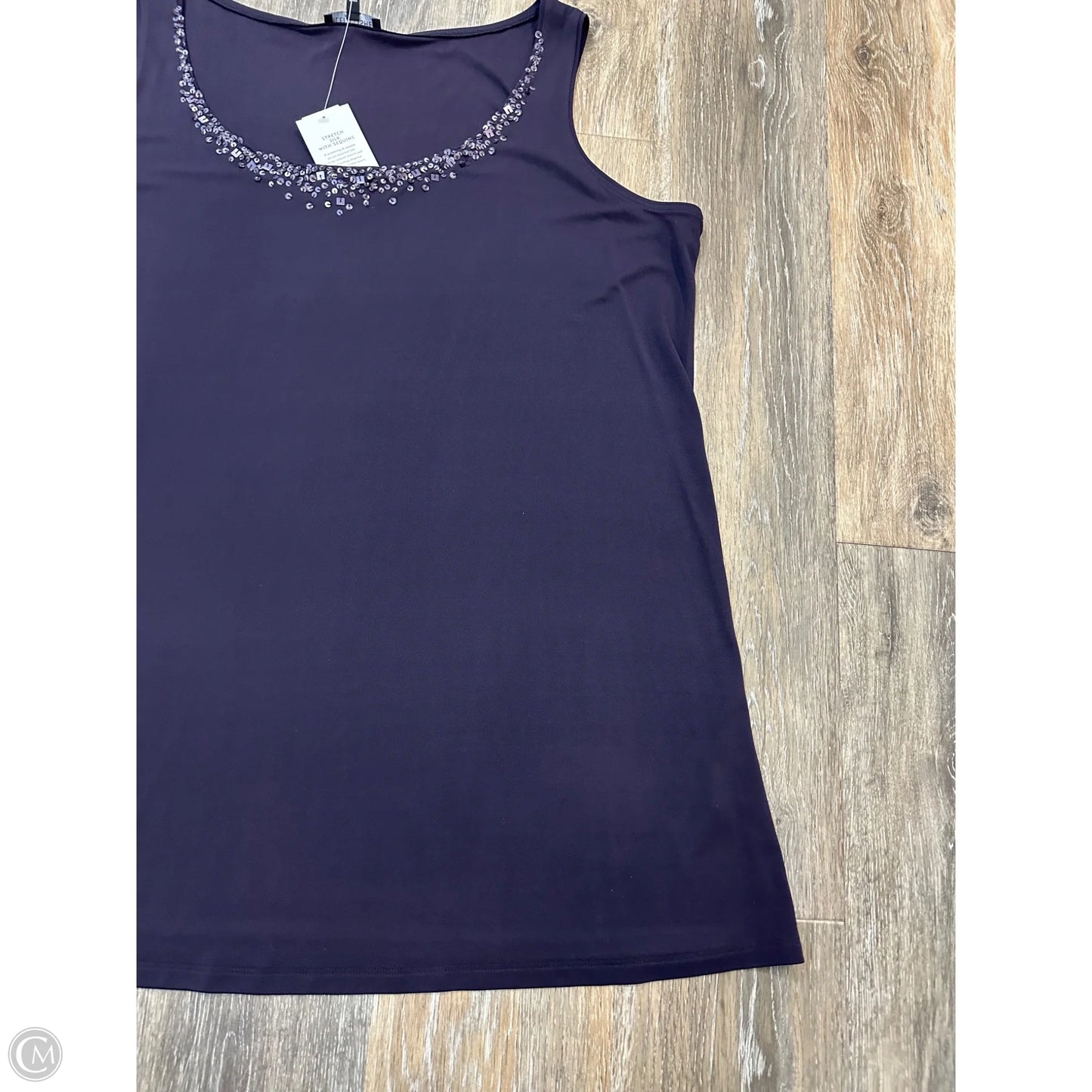 Top Sleeveless By Eileen Fisher In Purple, Size: 1x